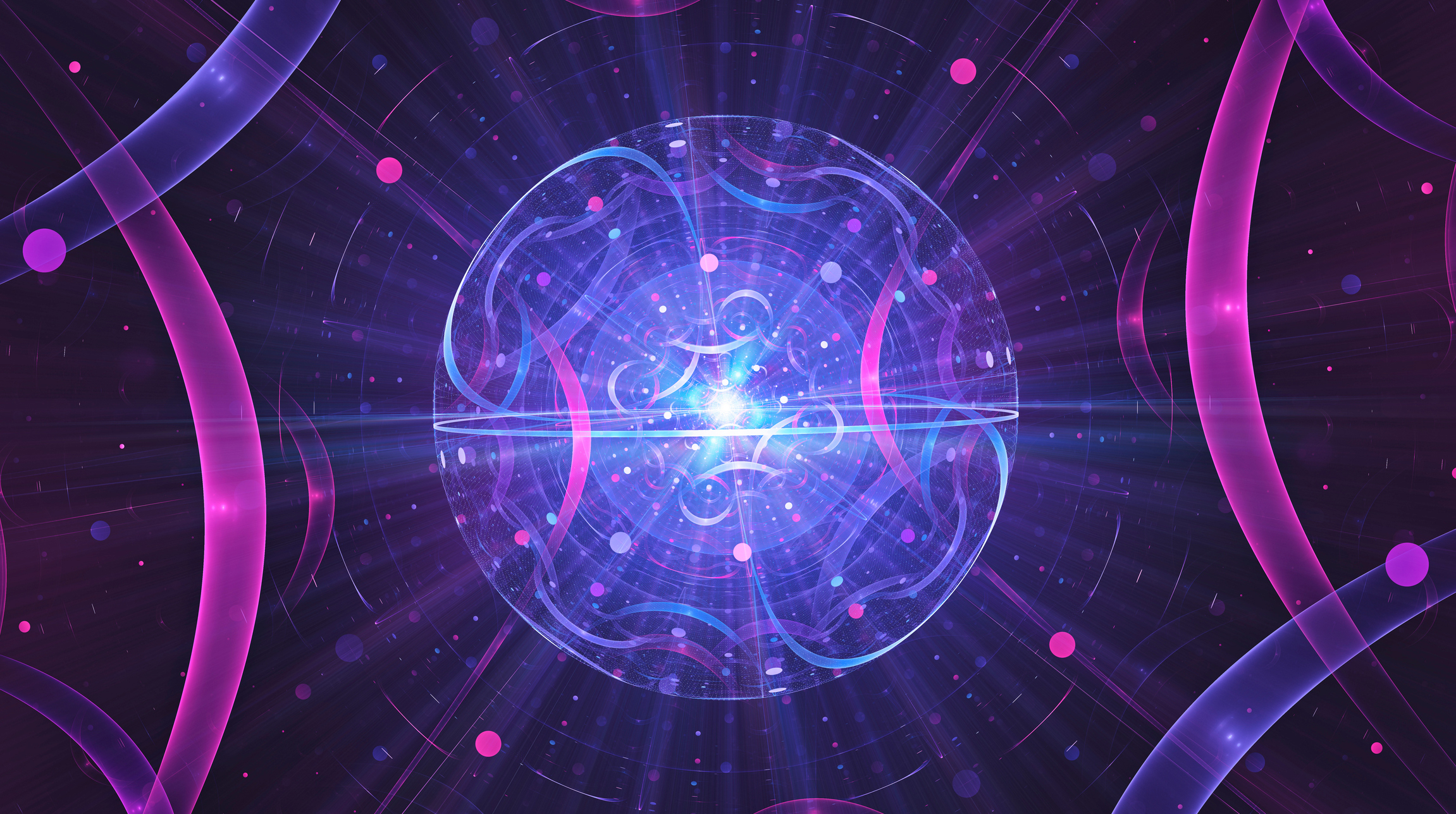 Pretty abstract image that suggests spinning plasma particles confined by strong magnetic fields