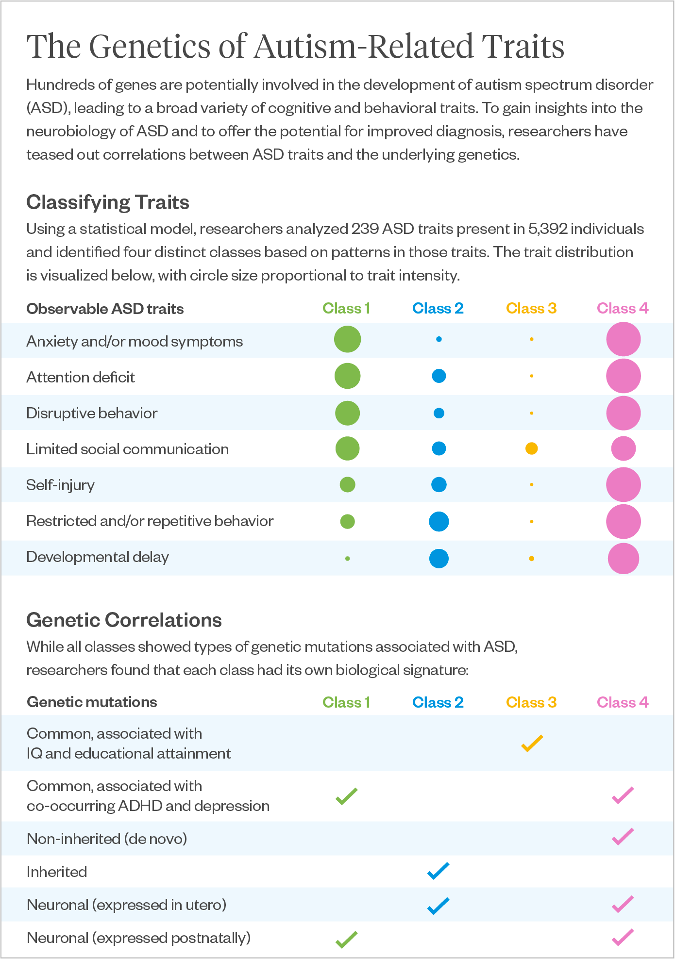 Graphic describing the four subclasses