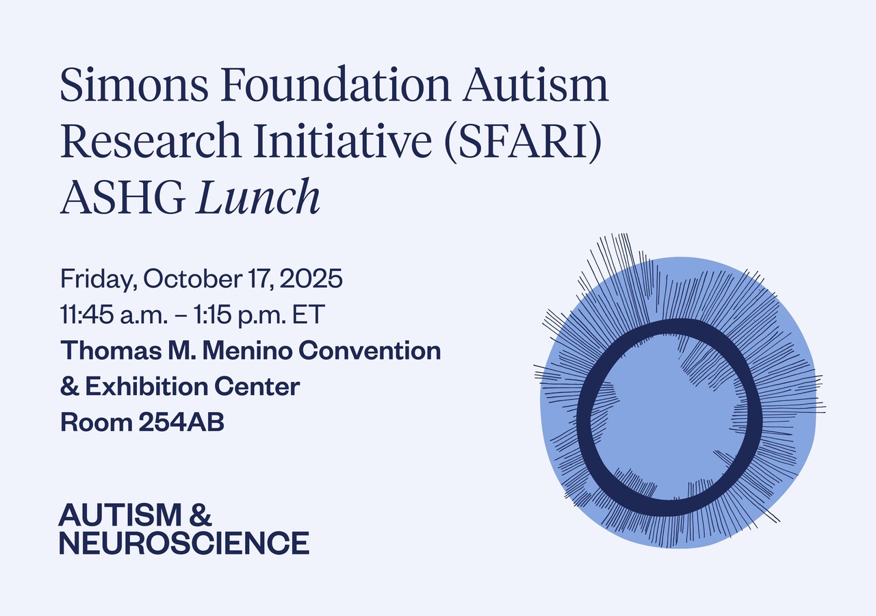 Graphic for 2025 SFARI ASHG social.