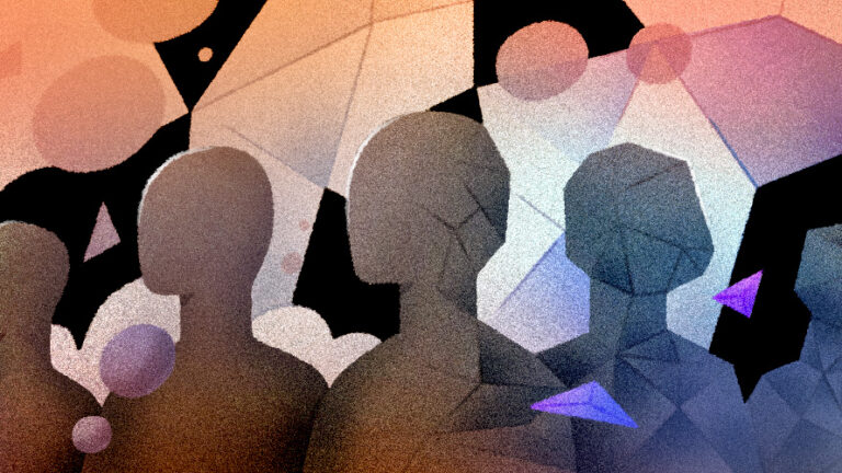 geometric drawings of people