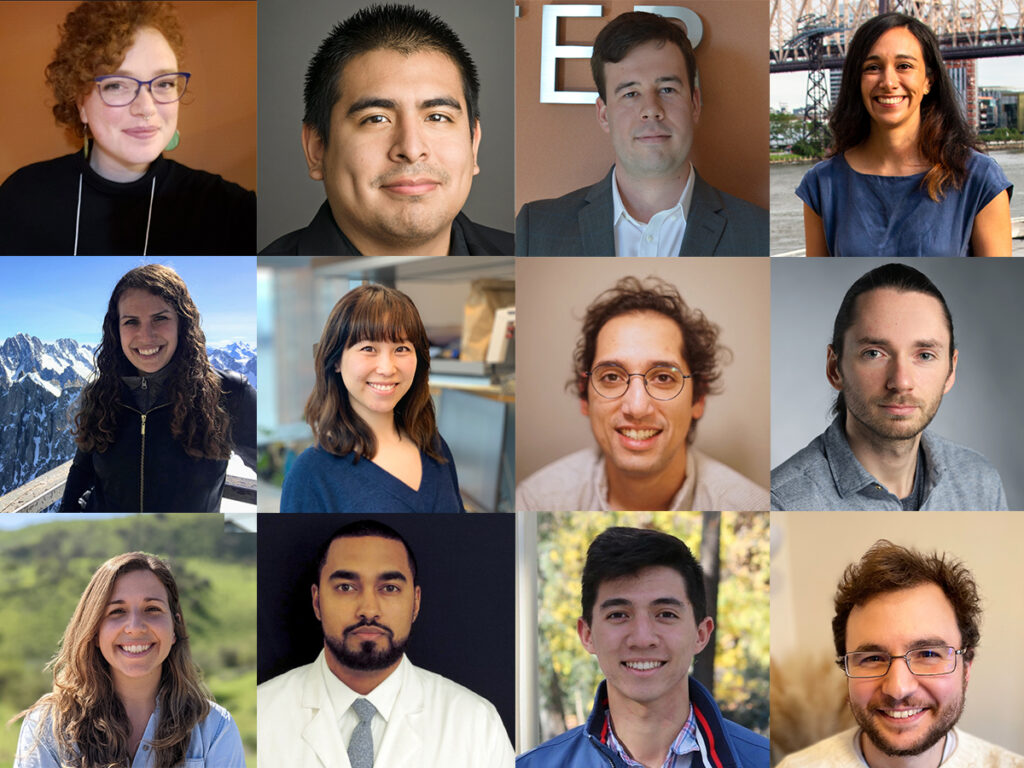 4x3 headshot composite. From top left: Jennifer Merritt, Robert Fernandez, Fedor Popov, Joan Pulupa, Carla Golden, Ashley Chui, Aravind Devarakonda, Sebastian Wolff, Abigail Bodner, Benem-Orom Davids, Tim Large and Emanuele Galiffi.