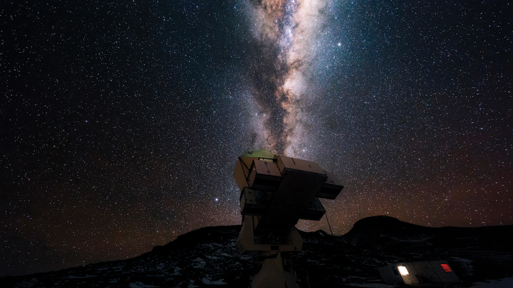 Image of telescope at night