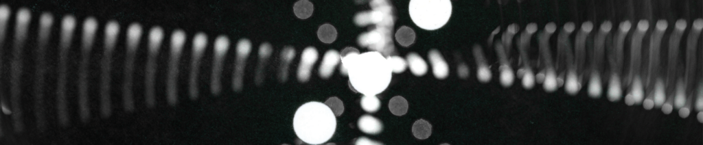 White lights on black background