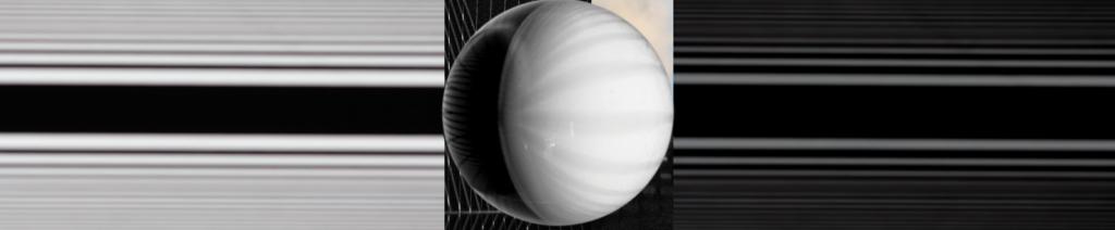 Digital image of ball in between two rectangles