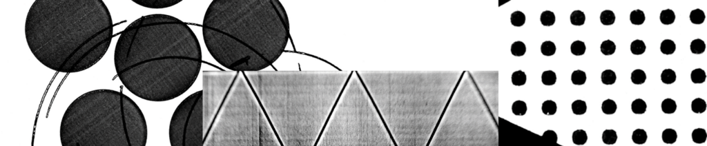 Black and white image of sketches