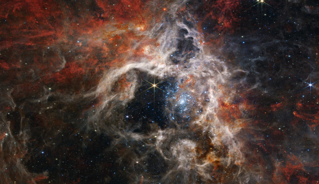 A photo of the Tarantula Nebula.