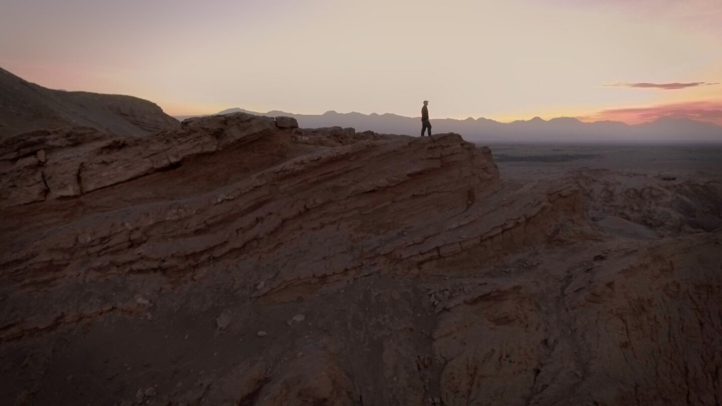 Photo of man on a rocky canyon