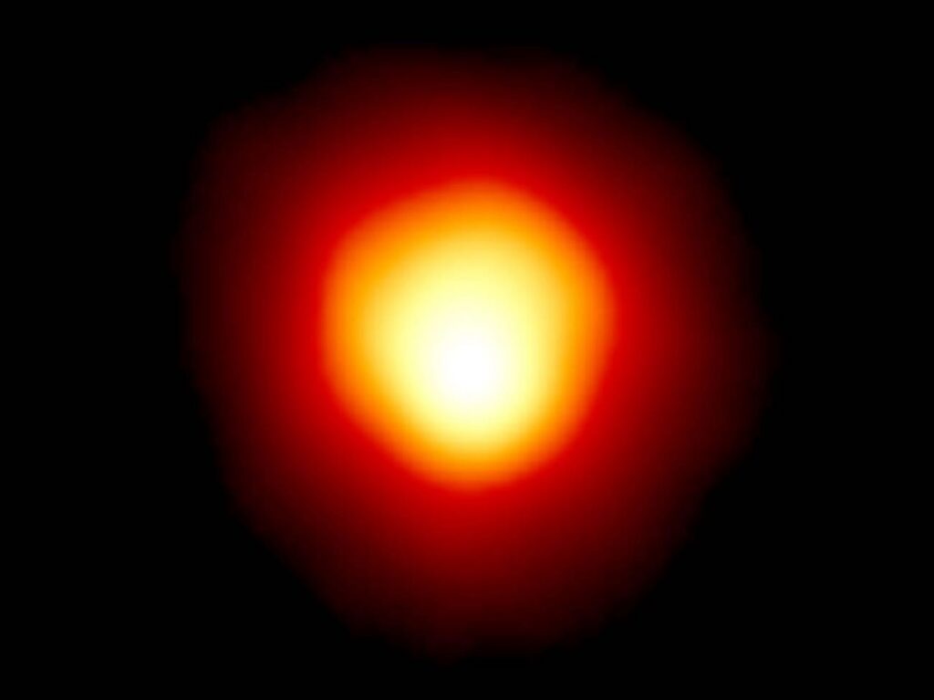 A photo of the star Betelgeuse.