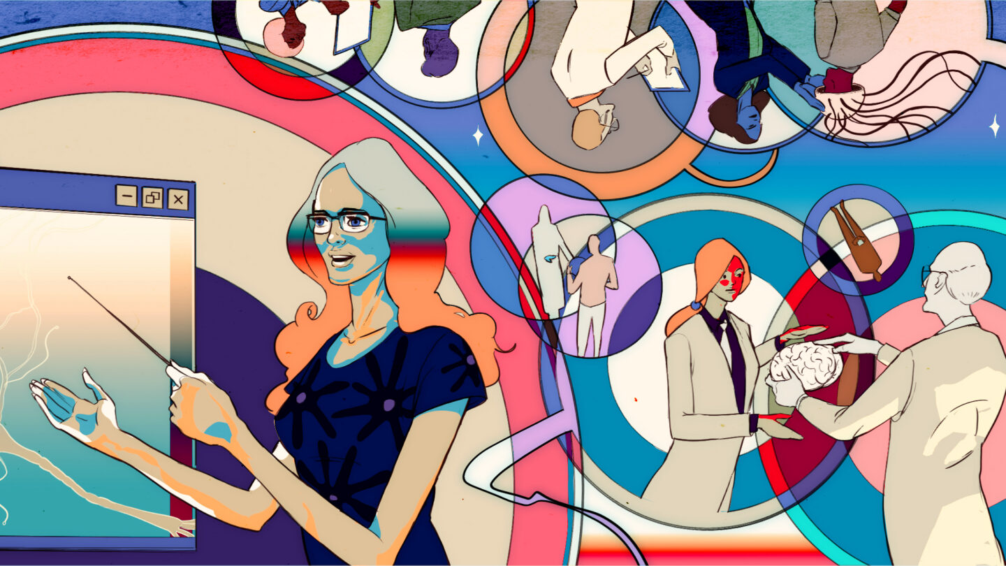 illustration of students