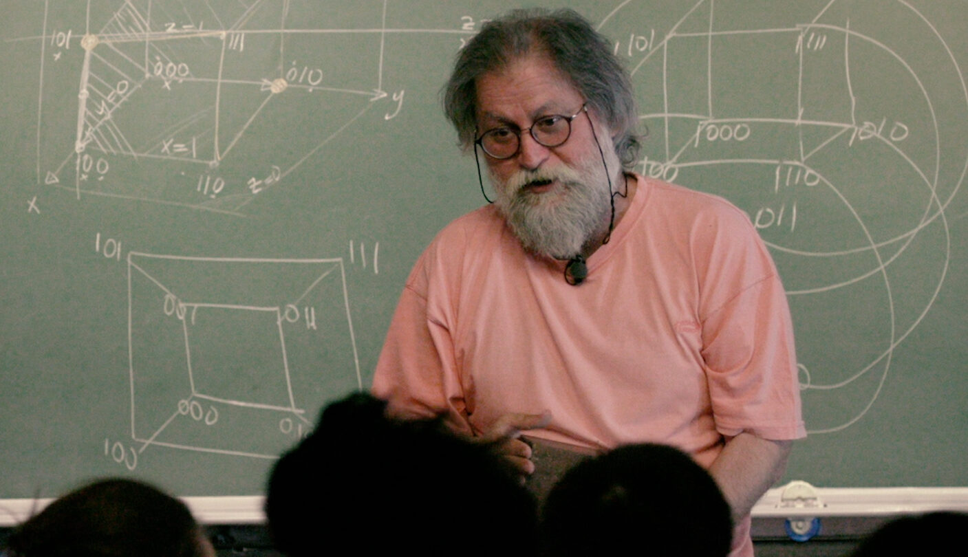 Ali Nesin talking at the Mathematical Village