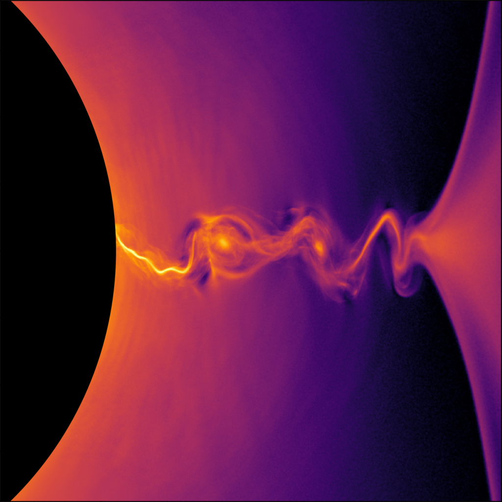 A screenshot from blackhole simulation