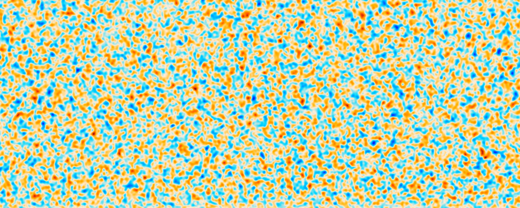 An image of the polarization of the cosmic microwave background.