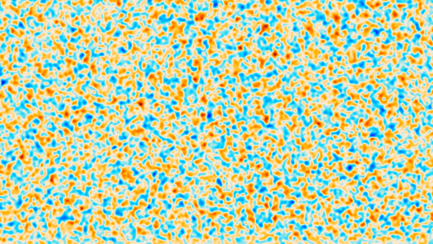 An image of the polarization of the cosmic microwave background.