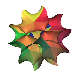A 2D slice of a 6D Calabi–Yau quintic manifold