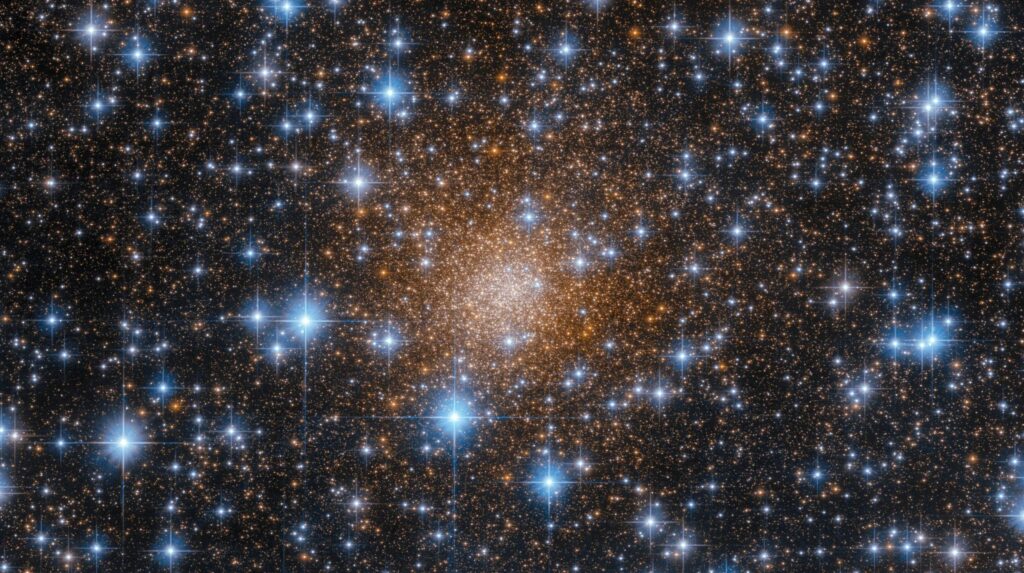 Thousands upon thousands of stars illuminate this breathtaking image of star cluster Liller 1, imaged with Hubble’s Wide Field Camera 3. This stellar system, located 30,000 light-years from Earth, formed stars over 11 billion years.
