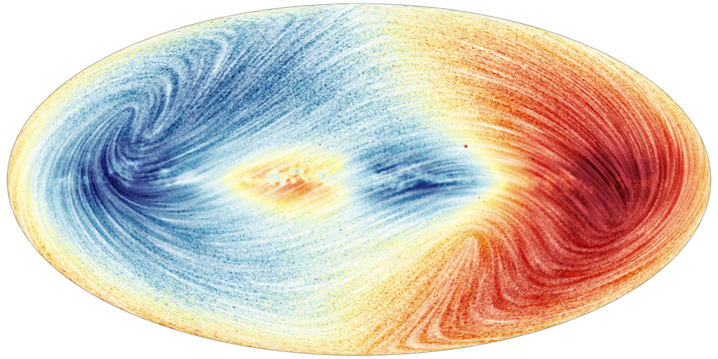 A recording of the speed at which more than 30 million Milky Way stars move relative to Earth.