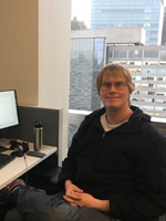Jason Moore at his desk