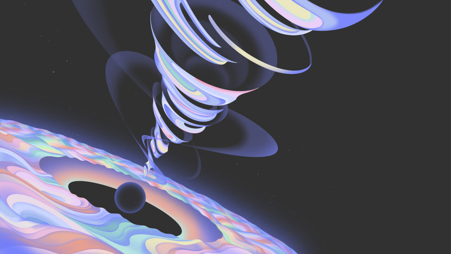Artist's rendition of a black hole.