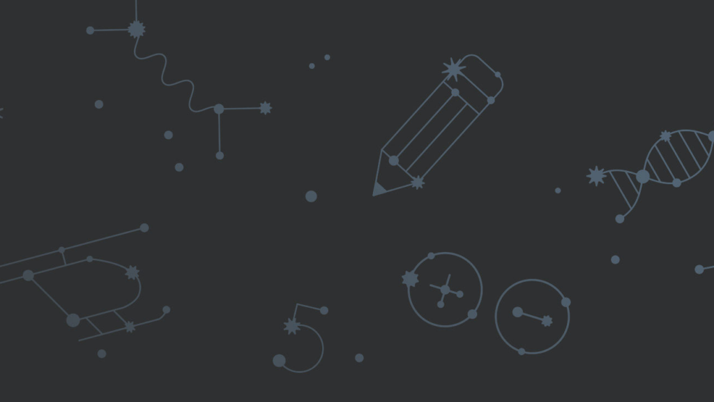 Digital illustration of fake constellations making shapes like DNA, pencils, helicopters and numbers