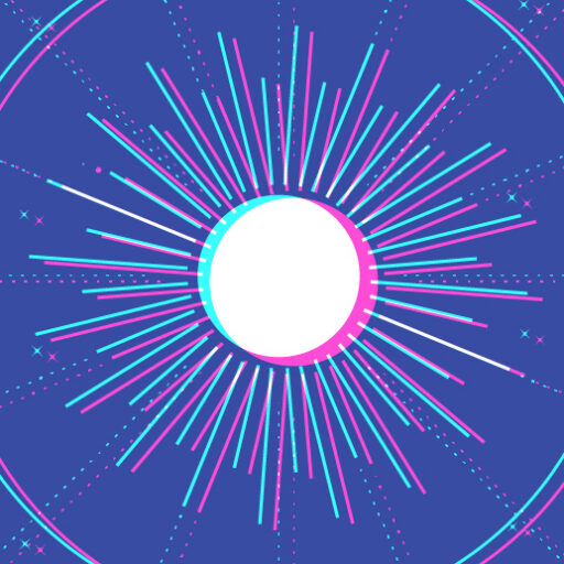 A digital illustration of the solar system.