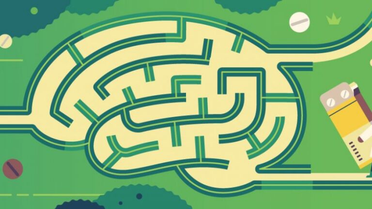 illustration of using drugs to study the brain