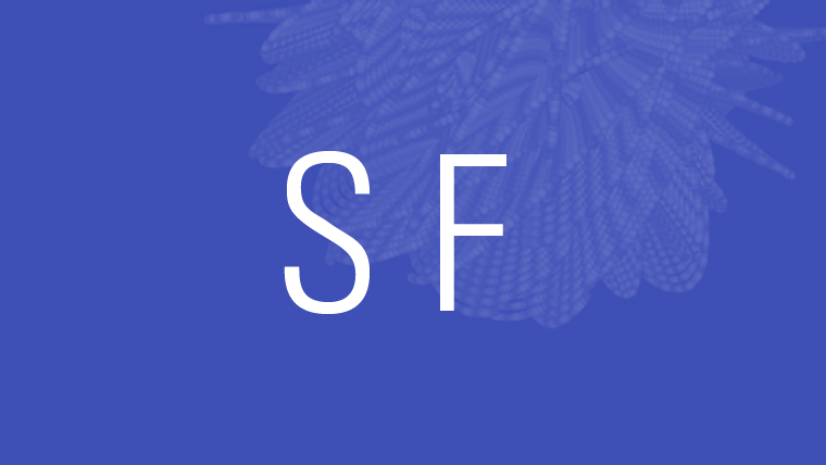 SF Logo on blue background