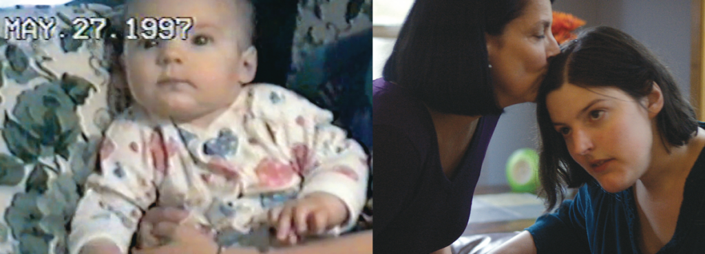 Image od SPARK participant as a baby and as an adult.