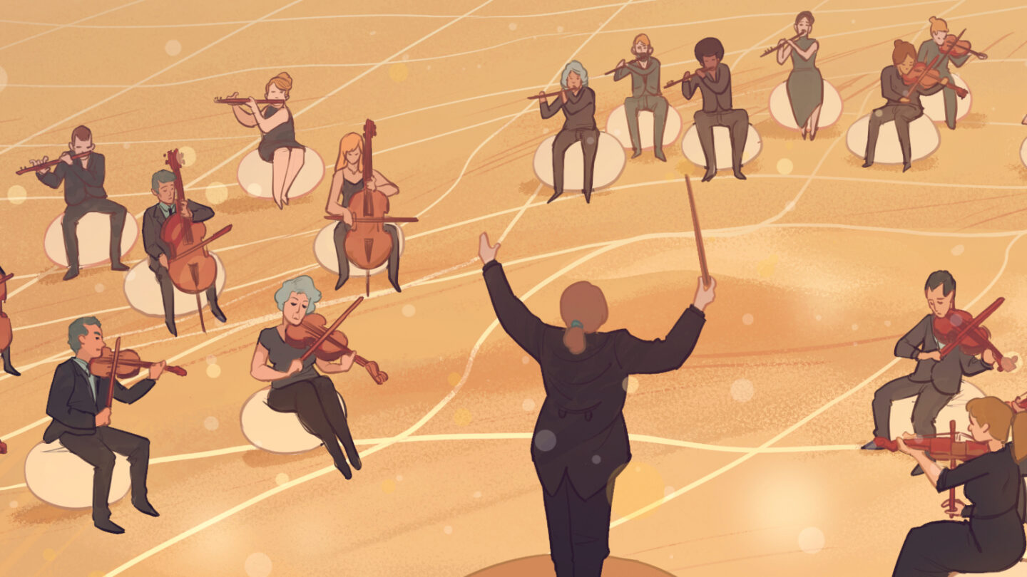 Drawing of orchestra