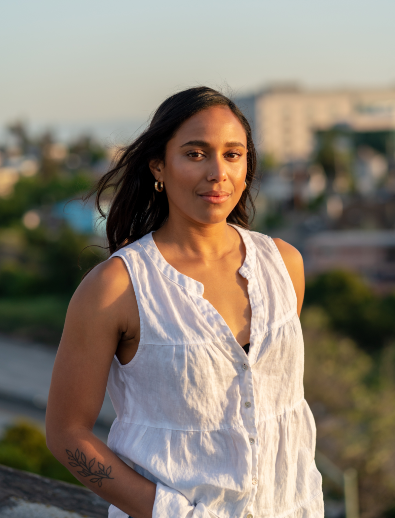 Suzanne Pierre standing outdoors portrait