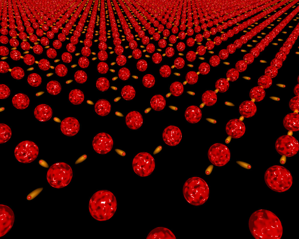 Red array of balls