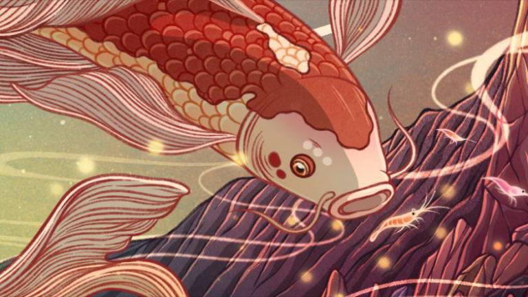 Fish hunting for a plankton
