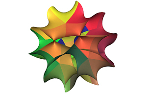 A 2D slice of a 6D Calabi–Yau quintic manifold