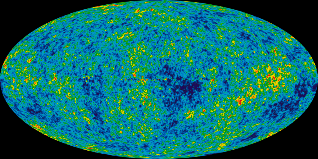 Map of tiny temperature fluctuations in the remnant radiation from the formation of the universe based on nine years of data collected by NASA’s Wilkinson Microwave Anisotropy Probe