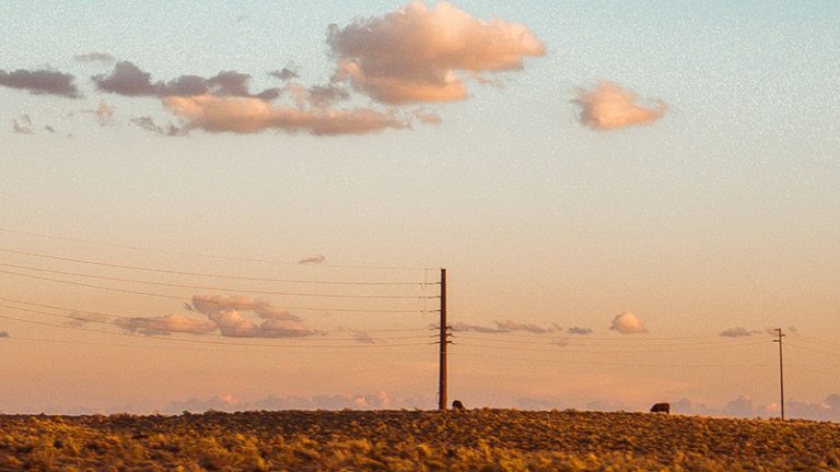 highway lined with electrical lines