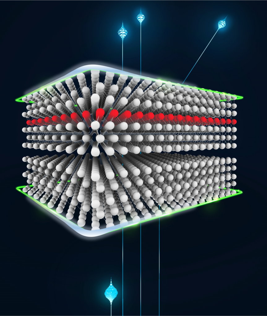 A cross-section of a new material that exhibits the quantum anomalous Hall effect at higher temperatures than ever seen before