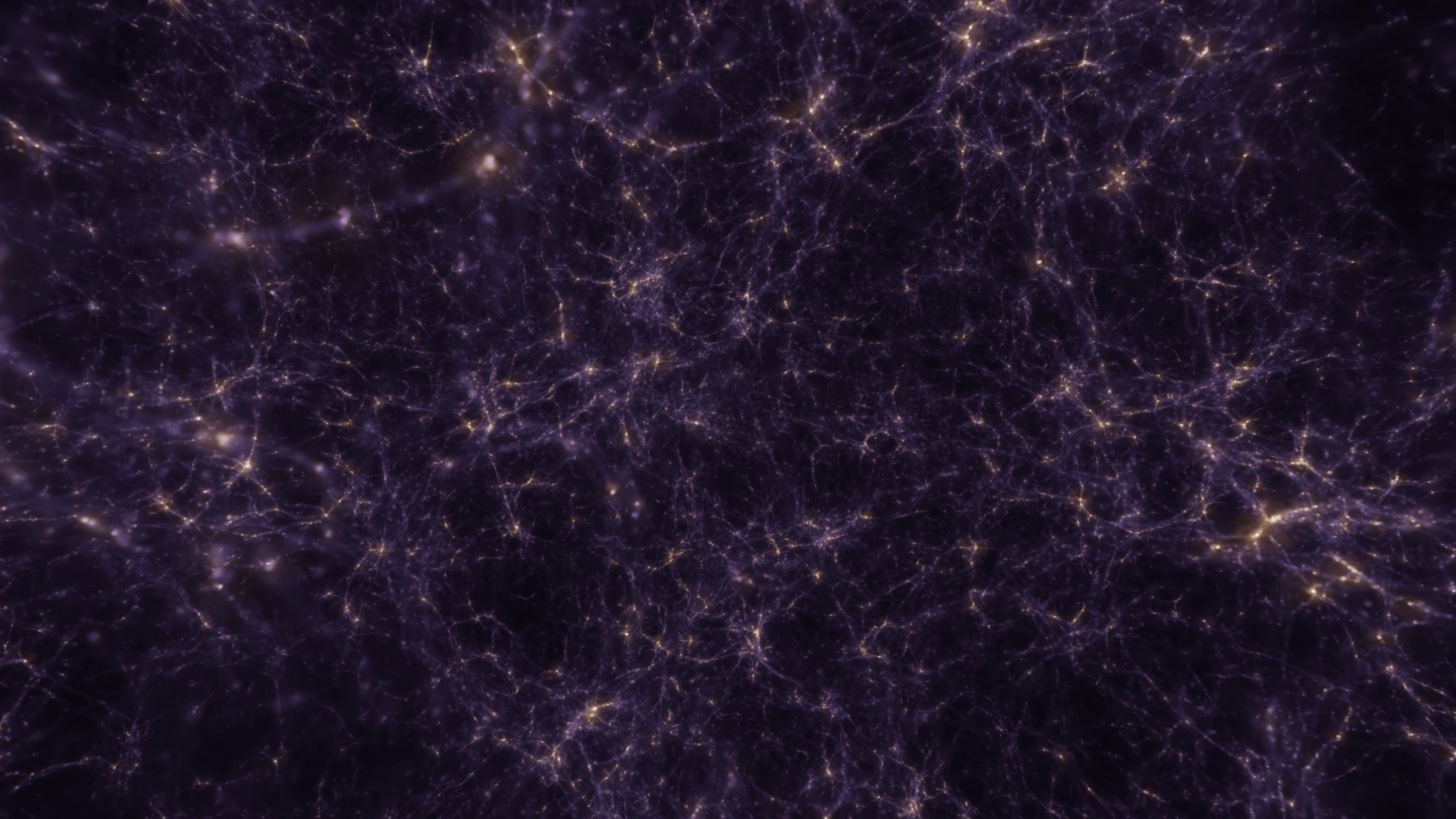 A photograph of digital cosmic simulations made for AI training.