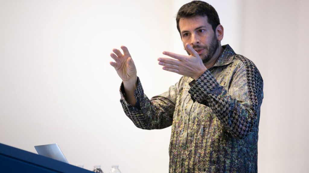 Blaise Agüera y Arcas, who works on machine intelligence at Google, gave the opening keynote address