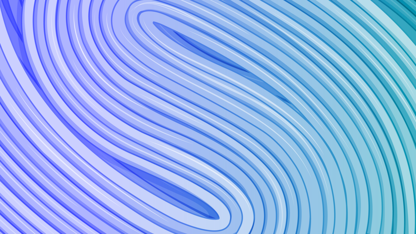 Stylized illustration of sperm tails coiled up and aligned tidily.