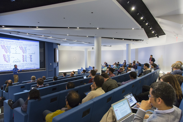 Lecture hall of people looking forward