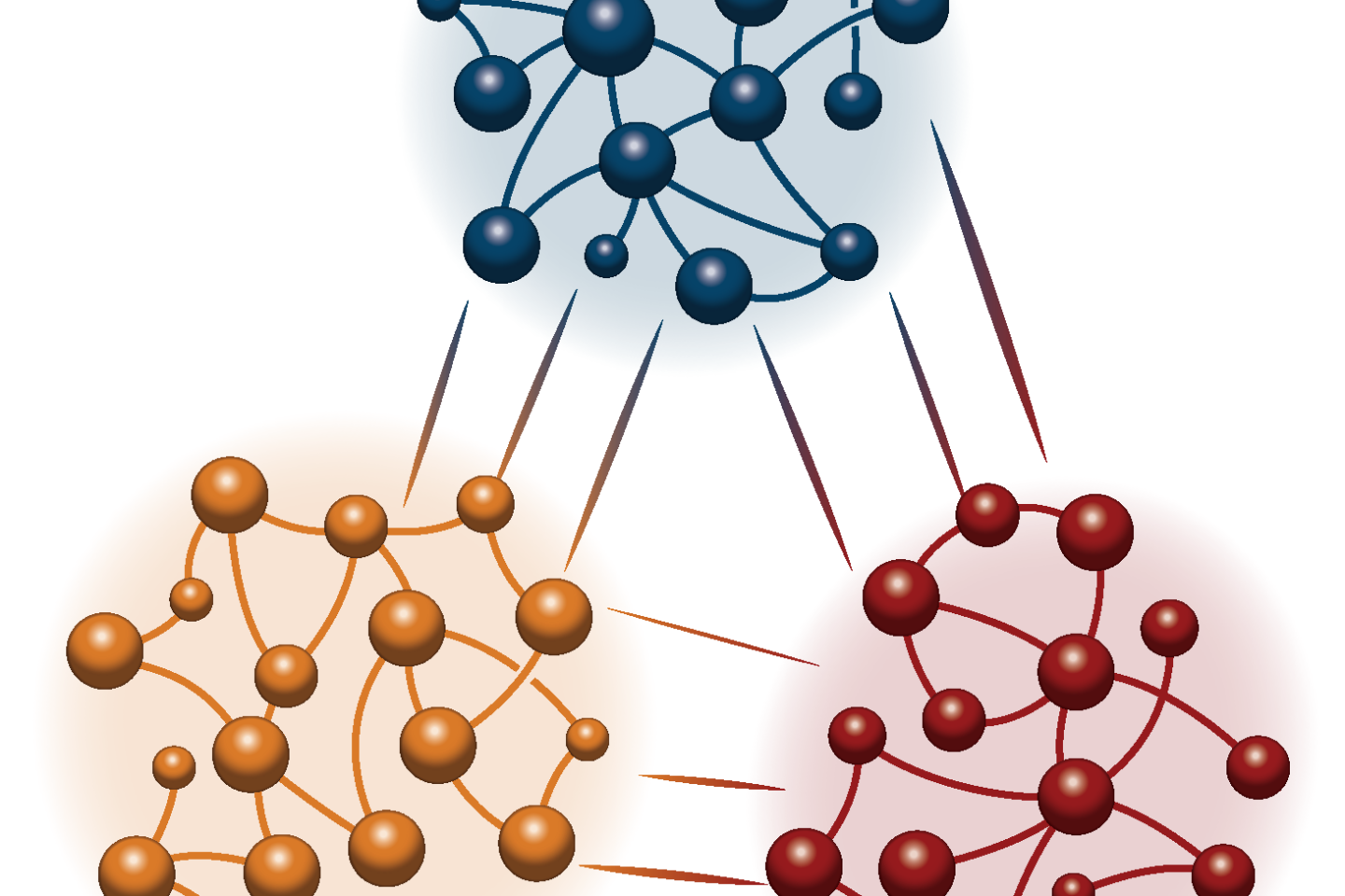 three molecules in a triangle formation