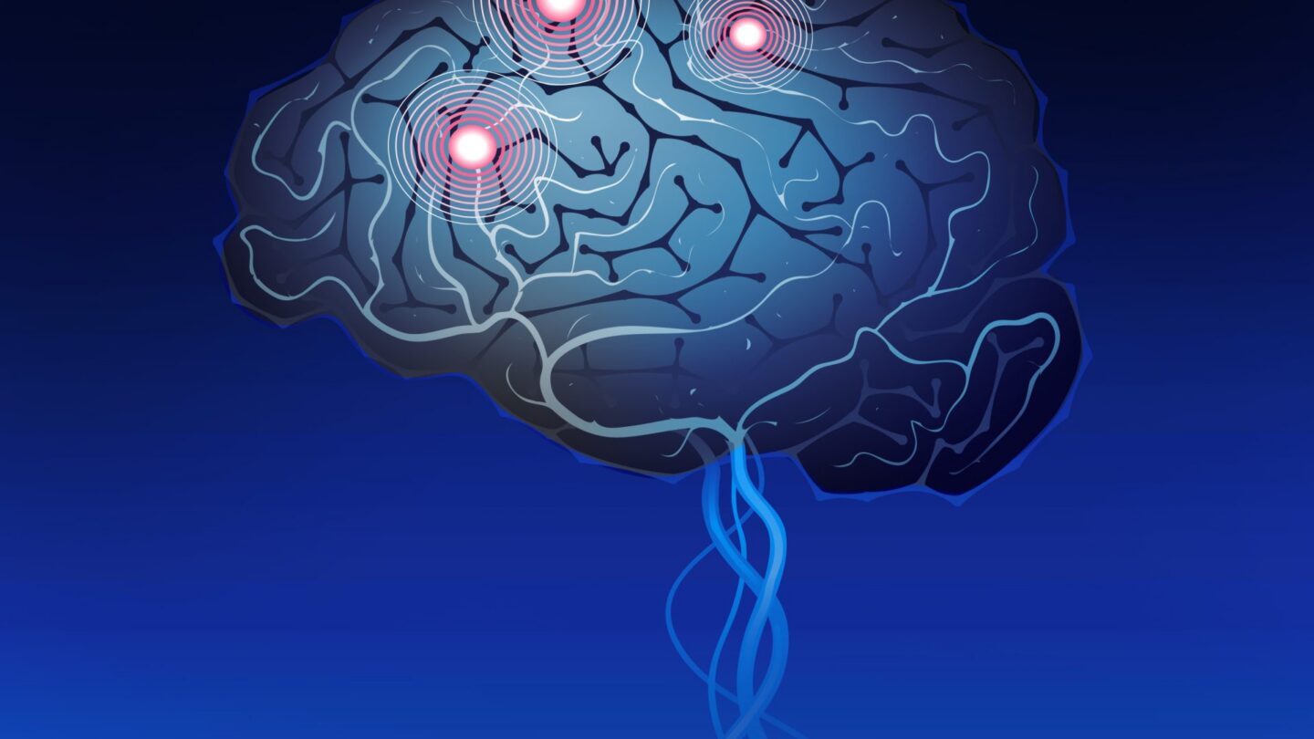 blue brain with love neurons come down from it