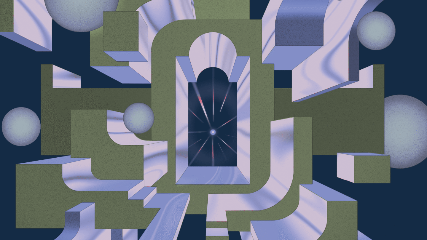 Abstract shapes in a pattern