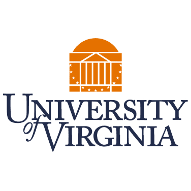 University of Virginia logo with an orange rotunda design above the words University of Virginia in blue serif font.
