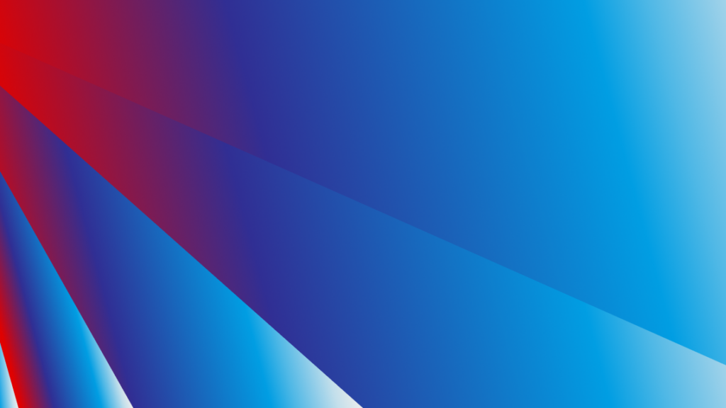 Abstract image with red in the upper left corner blending into blue and light blue rays extending toward the right side, creating a gradient effect across the image.
