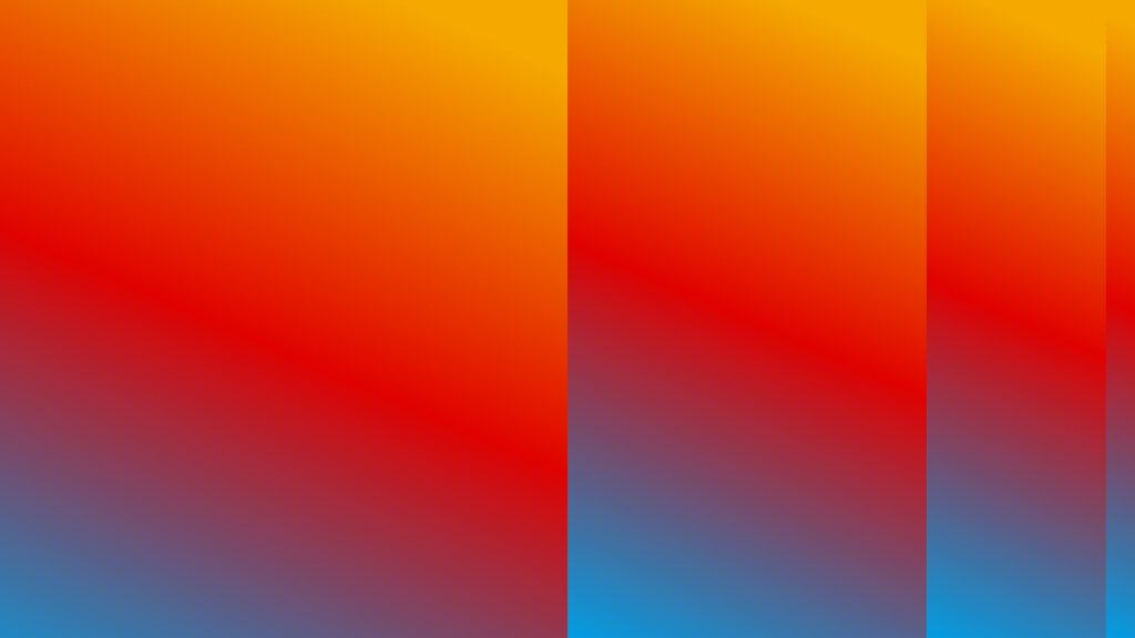 Abstract gradient art with warm orange and red tones blending into cool blue at the bottom. Vertical rectangular strips on the right side create a layered effect. The image has a modern, colorful, and geometric design.