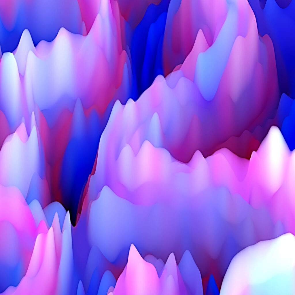 An abstract 3D Multi Сolored Flowing Seamless Pattern representative of a Gaussian multiplicative chaos plot.