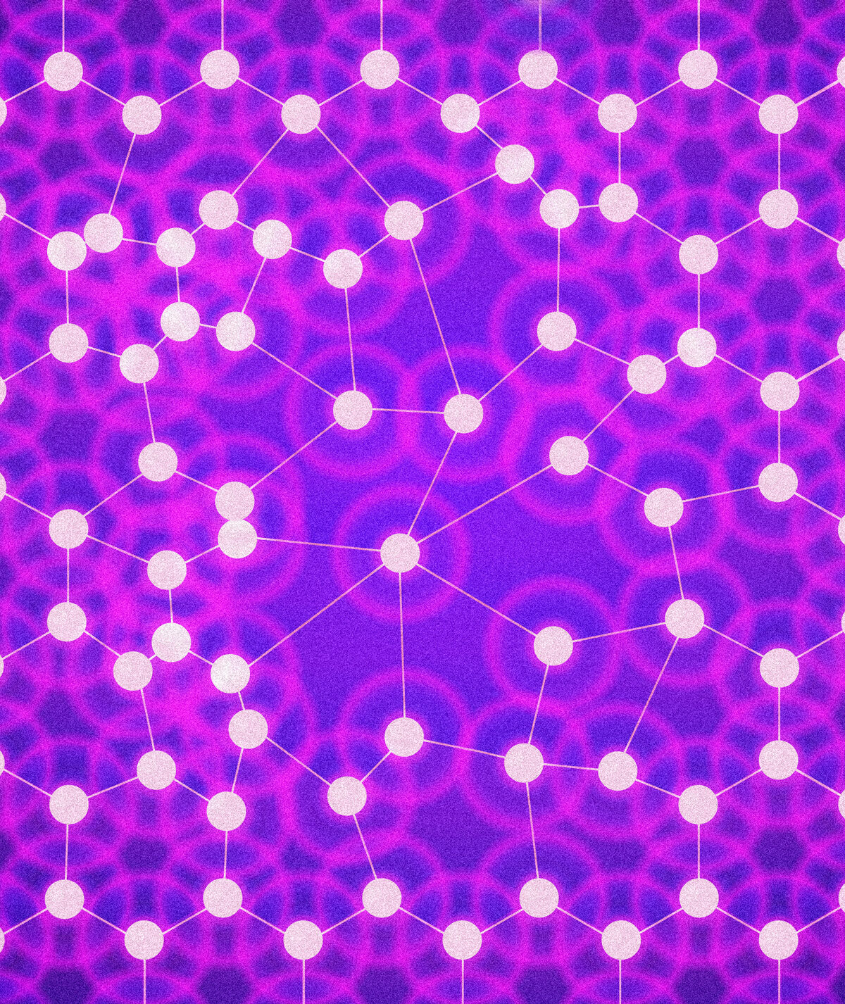 An illustration of a graphene lattice that has inconsistencies.