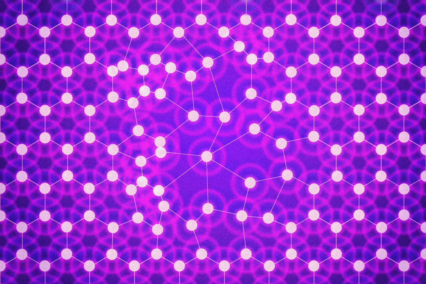 An illustration of a graphene lattice that has inconsistencies.